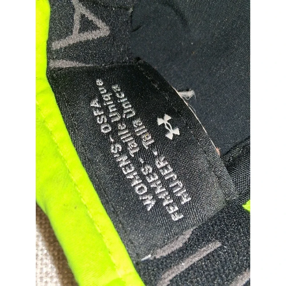 Under Armour ColdBlack Running Hat Womens OSFA Black Neon Green Performance Cap